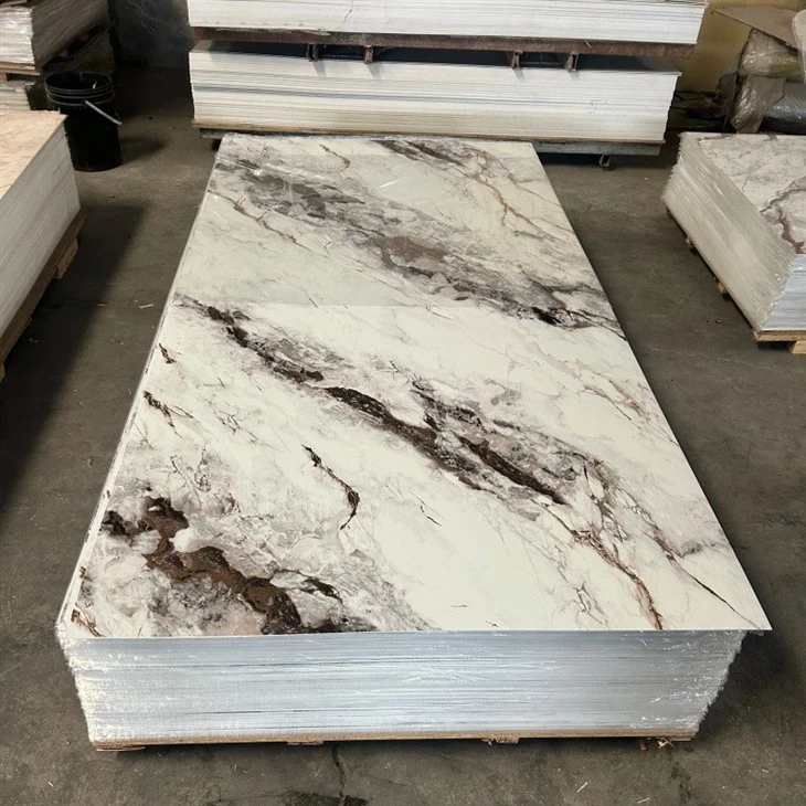 Premium Glossy UV-treated PVC Marble Wall Tiles suppliers
